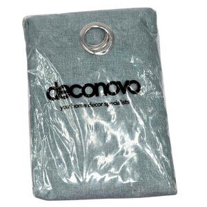 Deconovo Curtain Panel Set of 2 Teal 42"W x 84"H Ring Eyelet